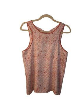 Lou & Grey Womens Small  Textured Sleeveless Top With Bow Detail